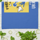 ウクライナの平和 – 愛と支援 キッチンタオル (折り畳み)