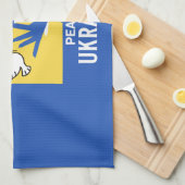 ウクライナの平和 – 愛と支援 キッチンタオル (四つ折り)