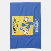 ウクライナの平和 – 愛と支援 キッチンタオル (縦)