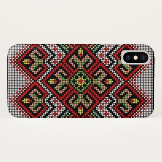 ウクライナの幾何学的な刺繍のiPhoneの銀河系の箱 Case-Mate iPhoneケース (裏面(横))