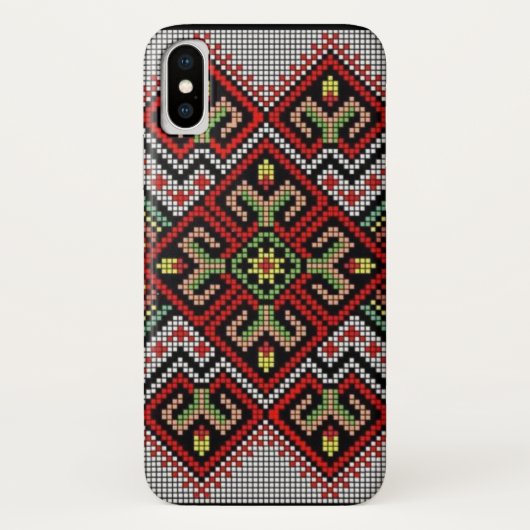 ウクライナの幾何学的な刺繍のiPhoneの銀河系の箱 Case-Mate iPhoneケース (裏面)