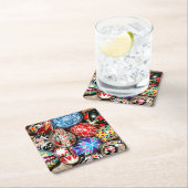 ウクライナの復活祭の卵、装飾、  スクエアペーパーコースター (インサイチュ)