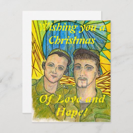 ウクライナの慈善団体を支持するクリスマスカード シーズンカード (正面/裏面)