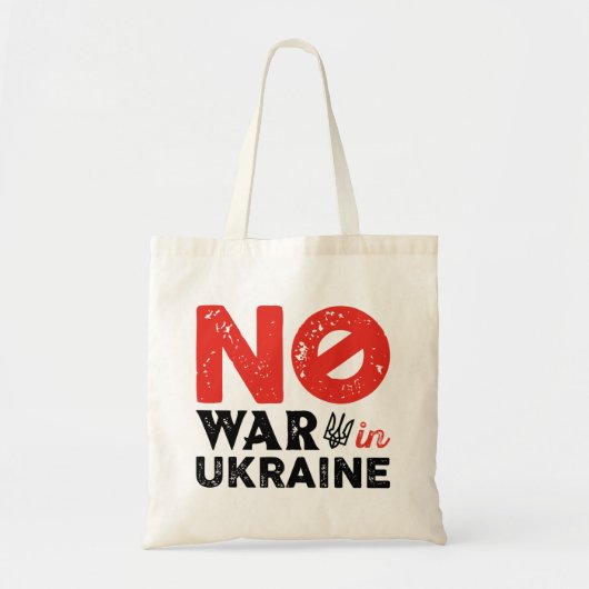ウクライナの戦争なし トートバッグ (正面)