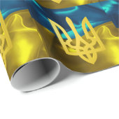 ウクライナの旗およびTryzubのギフト用包装紙 ラッピングペーパー (ロールコーナー)