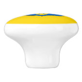 ウクライナの旗とセラミックノブの引っ張り セラミックノブ (側面)