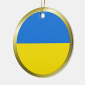 ウクライナの旗のオーナメント セラミックオーナメント (左)