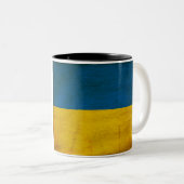 ウクライナの旗のマグ ツートーンマグカップ (正面右)
