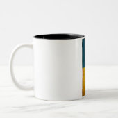 ウクライナの旗のマグ ツートーンマグカップ (左)