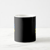 ウクライナの旗の三叉戯 - ウクライナのトリズブ愛国  コーヒーマグカップ (中央)