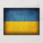 ウクライナの旗の動揺してな郵便はがき ポストカード (正面)