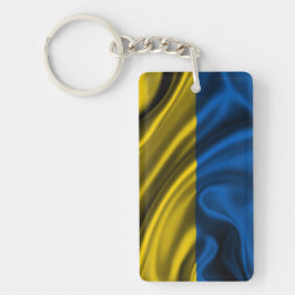 ウクライナの旗の生地 キーホルダー