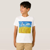 ウクライナの旗の風景 Tシャツ (正面フル)