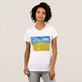 ウクライナの旗の風景 Tシャツ (正面フル)