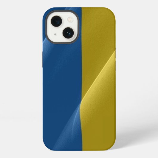 ウクライナの旗を振る - iPhoneケース (裏面)
