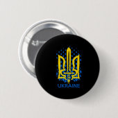 ウクライナの旗 - ウクライナと共に立ちます ウクライナの国旗 缶バッジ (正面&裏面)