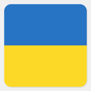 ウクライナの旗-ウクライナの旗- ПрапорУкраїни スクエアシール