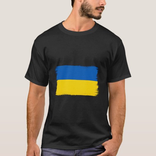 ウクライナの旗 ウクライナ Tシャツ (正面)
