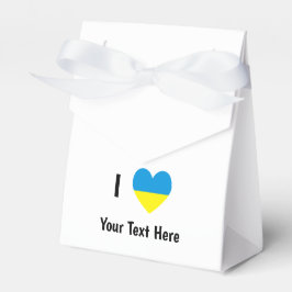 (ウクライナの旗) ハート あなたのパーソナライズされたテキスト フェイバーボックス