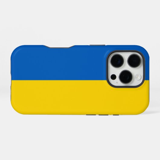 ウクライナの旗 iPhoneケース (裏面横)
