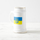 ウクライナの旗w COAのマグ ビールジョッキ (正面左)