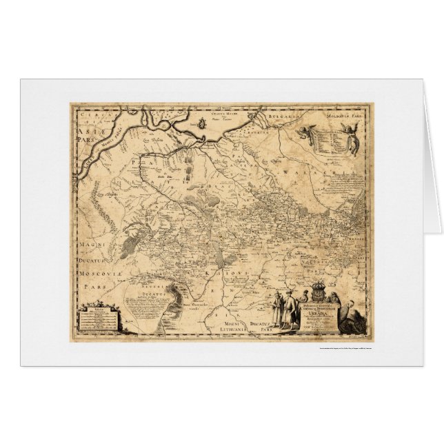 ウクライナの早い地図1648年 (正面横)