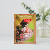 ウクライナの木製イースターヘン葉書 シーズンポストカード (スタンド正面)