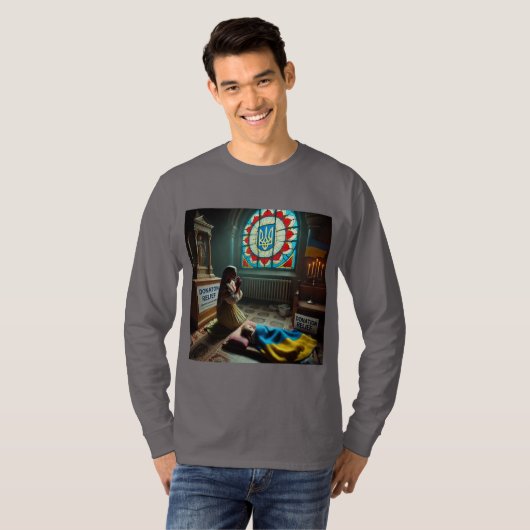 ウクライナの未来祈りの言葉 Tシャツ (正面フル)