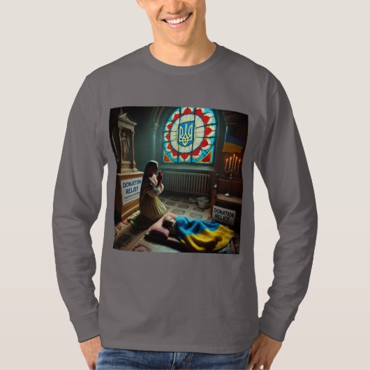 ウクライナの未来祈りの言葉 Tシャツ (正面)