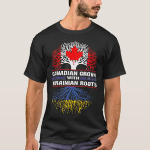 ウクライナの根で育つカナダ人 Tシャツ
