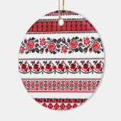 ウクライナの民族パターン セラミックオーナメント (左)