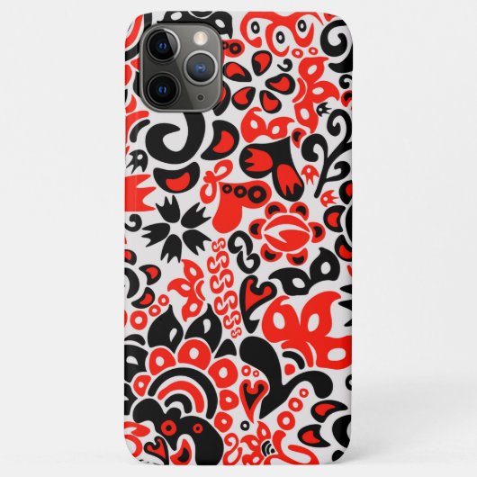 ウクライナの民族民芸フラワーパターン抽象 Case-Mate iPhoneケース (裏面)