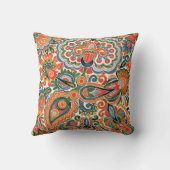 ウクライナの民族花、手描きマーカー。 クッション (裏面)