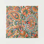 ウクライナの民族花、手描きマーカー。 タペストリー (正面(横))