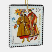 ウクライナの民族衣装~クリスマススタンプ~ セラミックオーナメント (右)