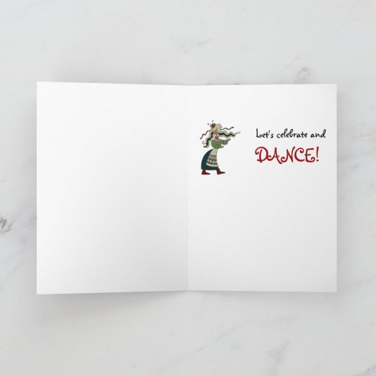 ウクライナの民芸を祝い、踊って下さい カード (内部)