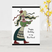 ウクライナの民芸を祝い、踊って下さい カード (黄色い花)