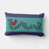 ウクライナの民芸-鳥およびつる植物 ランバークッション (裏面)