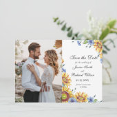 ウクライナの水彩保存日付PHOTO招待状 セーブザデート (スタンド正面)