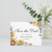 ウクライナの水彩日付ポストカードを保存 ポストカード (スタンド正面)