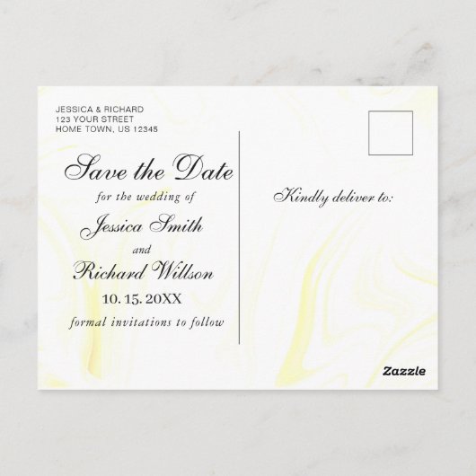 ウクライナの水彩日付ポストカードを保存 ポストカード (裏面)