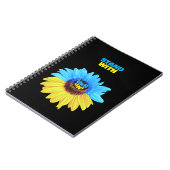 ウクライナの水色ひまわり青い黄色の旗 ノートブック (左側)