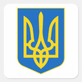 ウクライナの紋章Герб України スクエアシール (正面)