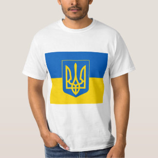 ウクライナの紋章と国旗 Tシャツ
