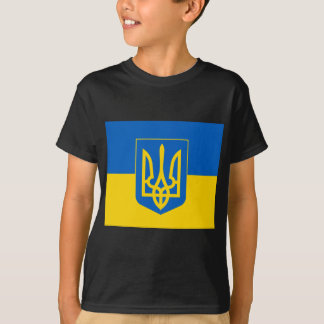 ウクライナの紋章と国旗 Tシャツ