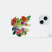 ウクライナの紋章の三叉戟 トライジュブ 開花 iPhoneケース (裏面横)