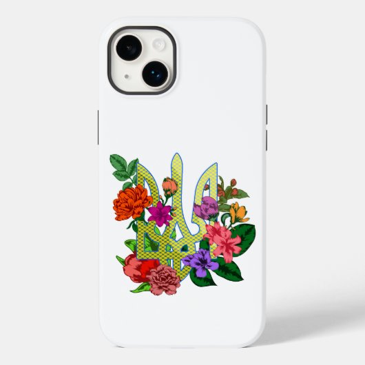 ウクライナの紋章 トライデント トリズブ 開花 Case-Mate iPhoneケース (裏面)