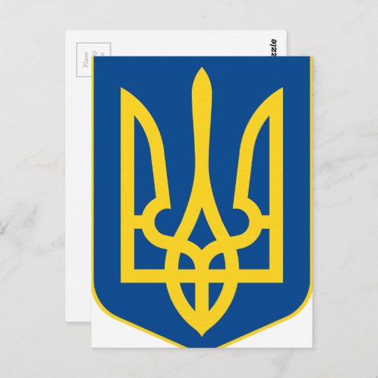 ウクライナの紋章 ポストカード (正面/裏面)