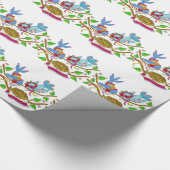 ウクライナの結婚式の鳥の民芸 ラッピングペーパー (角)