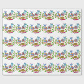 ウクライナの結婚式の鳥の民芸 ラッピングペーパー (フラット)